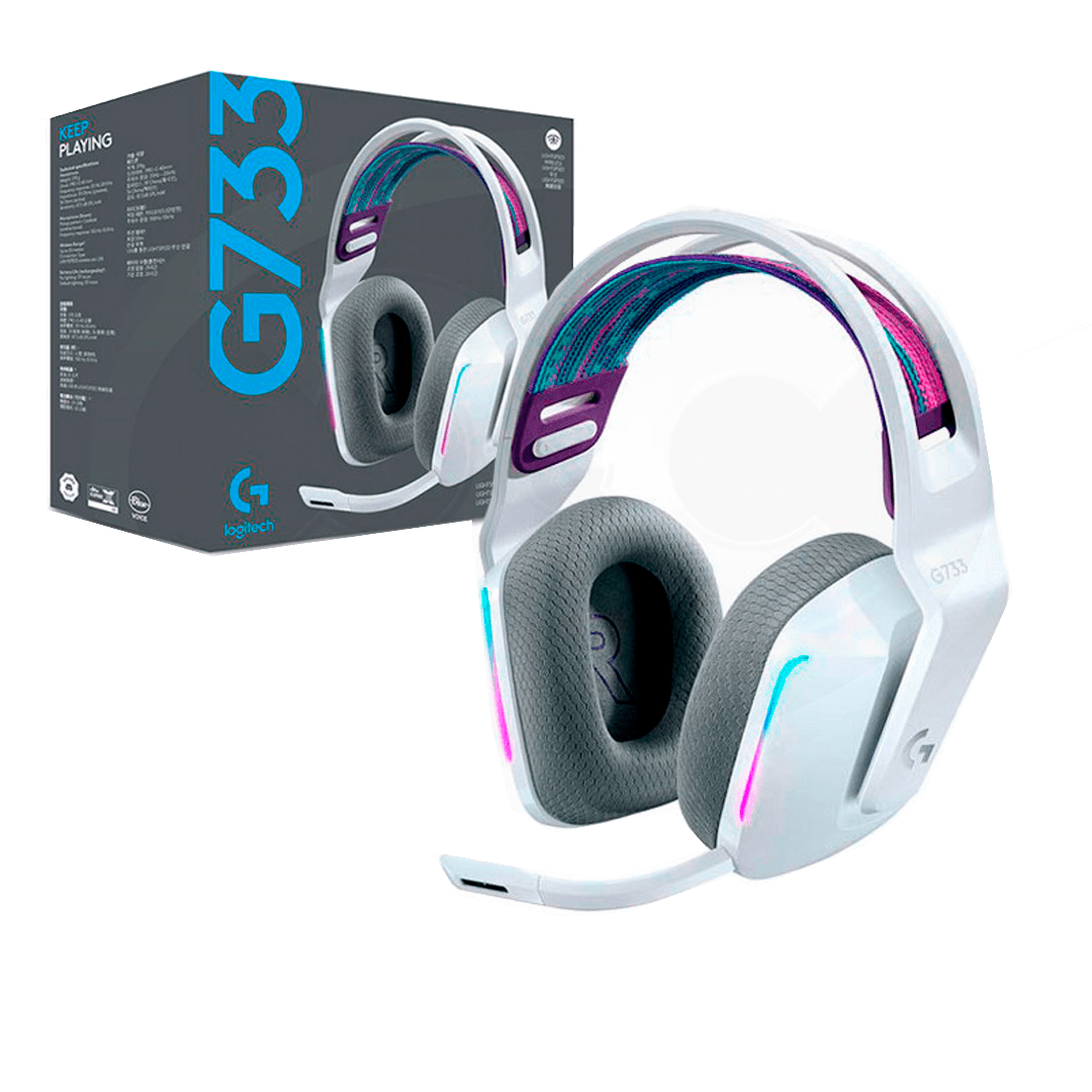 Auricular Inalambrico Gamer Logitech G733 RGB (981-000882) Blanco