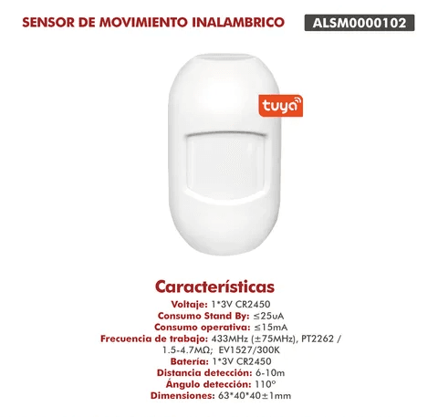 Sensor de Movimiento Inalambrico Ficatto (ALSM0000102)