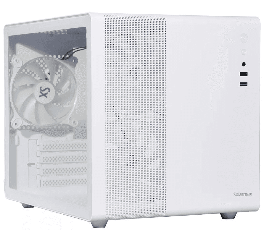 Gabinete Gamer M-ATX Cubo 3xFan ARGB CM-W300-SF Blanco (IC04 202851 M)