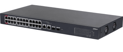 Switch 24 Puertos PoE 2 SFP Cloud AM 240W Dahua (DH-CS4226-24ET-240)