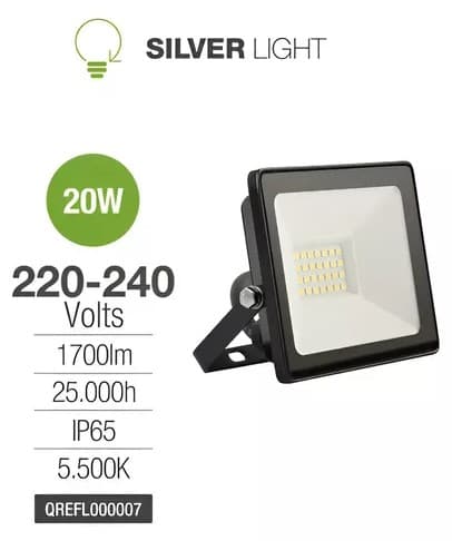 Reflector Led 20W Luz Fria SilverLight (QREFL000007)