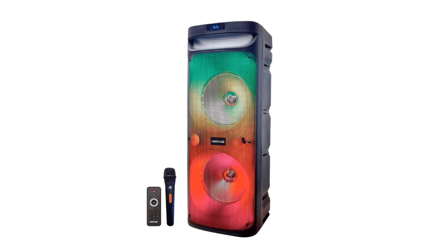 Parlante Bluetooth 10"X2 con Microfono Inl Netmak (NM-CALABRIA)