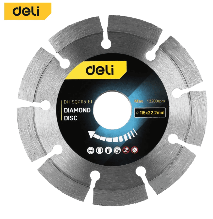 Disco Diamantado Segmentado 115mm Deli (DH-SQP115-E1)