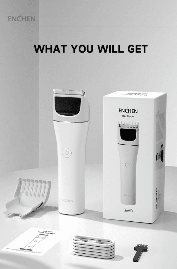 Recorta Barba y Pelo Enchen Air Clipper (BOOST 2 White)