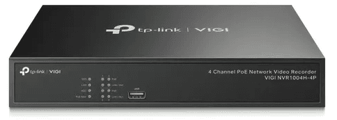 NVR Tp-Link 4 Canales PoE 1Sata 10TB H.265 VIGI NVR1004H-4P