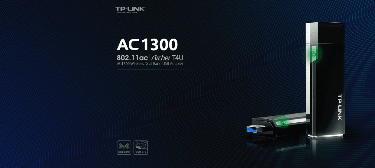 Red USB TP-LINK Wireless AC1300 Dual Band (ARCHER T4U)