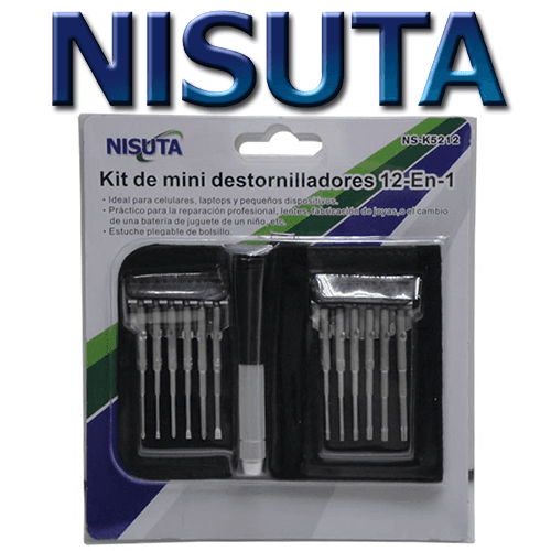Kit de 12 Mini Destornilladores Nisuta (NS-K5212)