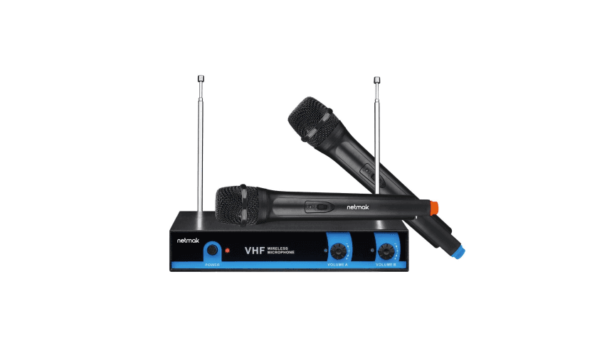 Microfono Inalambrico Recargable x2 Netmak (NM-MC25)