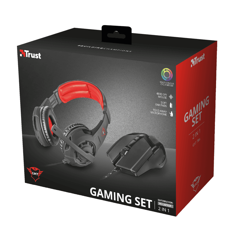 Auricular + Mouse Gamer Trust GAMING SET (GXT 784) 21472 - 50% OFF