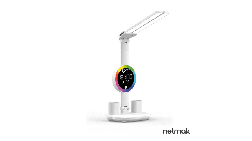 Lampara Multifuncional con Reloj Netmak (NM-GLOW)