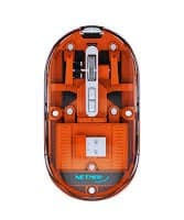 Mouse Inalambrico Transparente 2.4Ghz/Bt5.0 Naranja (NM-M670-O)