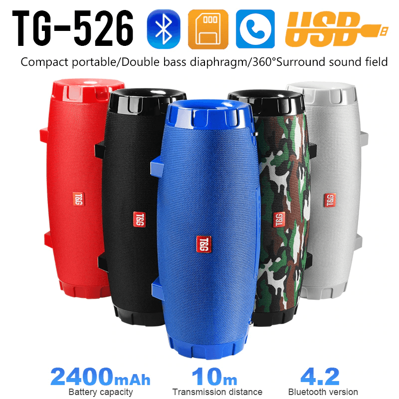 Parlante Bluetooth T&G (TG-526) - 50% OFF