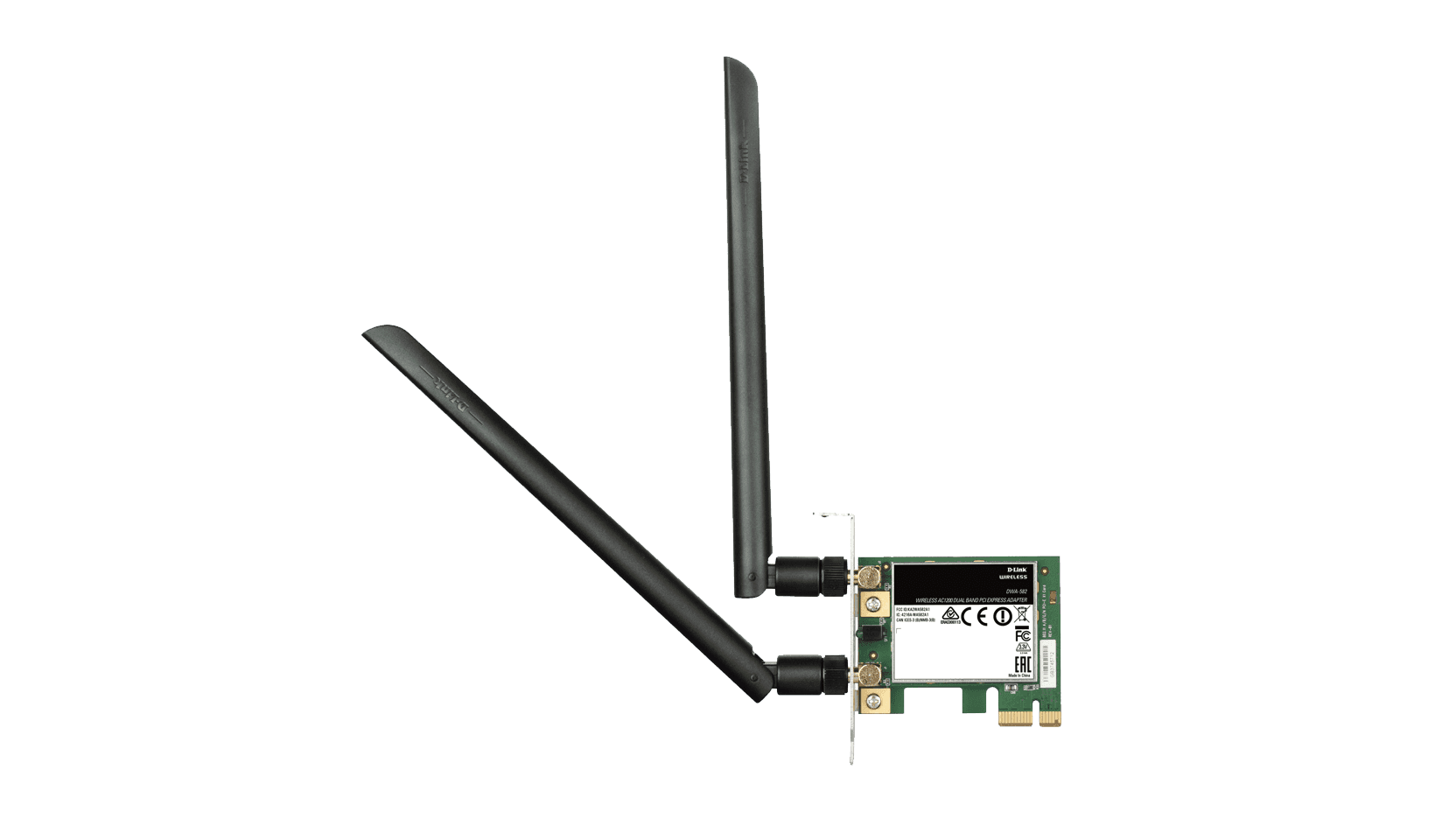 Placa de Red Pci-e D-Link WiFi 5 Ac1200 Dual Band 2 Antenas (DWA-582)