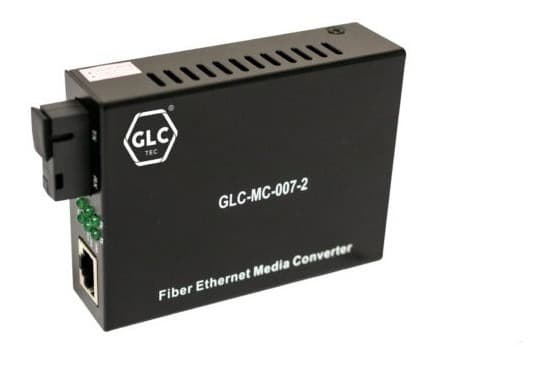Conversor Single de Fibra Optica GLC (GLC-MC-007-2) Con Fuente