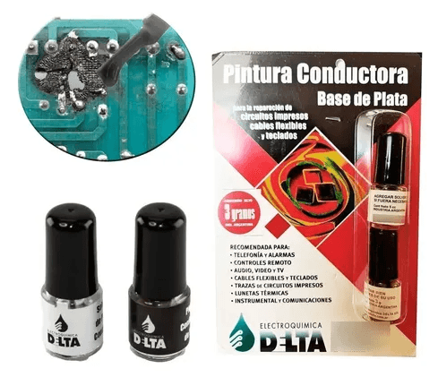 Pintura Conductora plata 6gr Delta (PLCH)