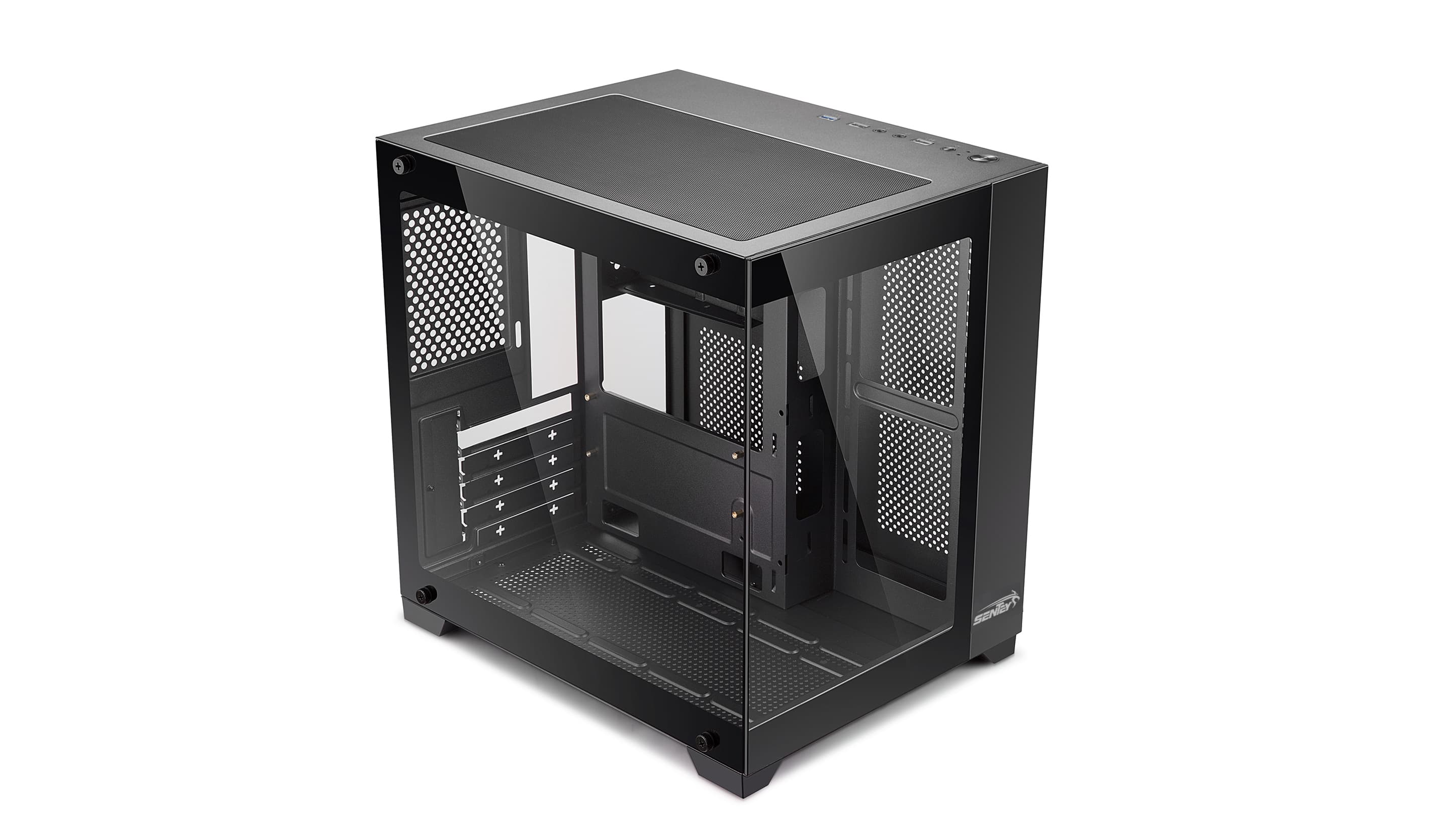 Gabinete Sentey A10 Black 5 fans ARGB vidrio lat y front (GS-8000)