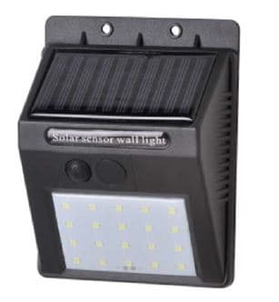 Luz LED Integrada 4W + Bat +pantalla Solar