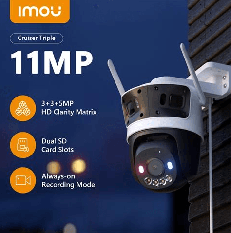 Camara IP IMOU Cruiser Triple 5MP 3.6mm (IPC-S7UP-11M0WED)