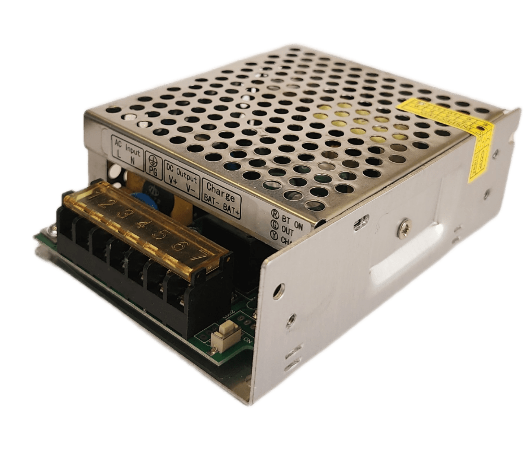 Fuente de Alimentación Switching Interna Entrada 200-40VAC Salida:12VDC 4A Salida UPS:13.8Vdc-12.5Vdc Potencia 60W