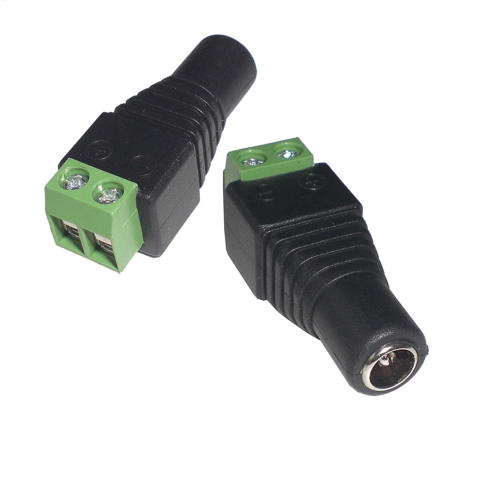 Conector de DC 5,5x2,1mm Hembra a Bornera