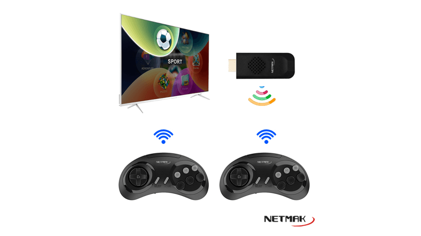 Mini Consola 4K Hdmi TV 16 Bit 5000 Juegos Netmak (NM-S900) 50% OFF