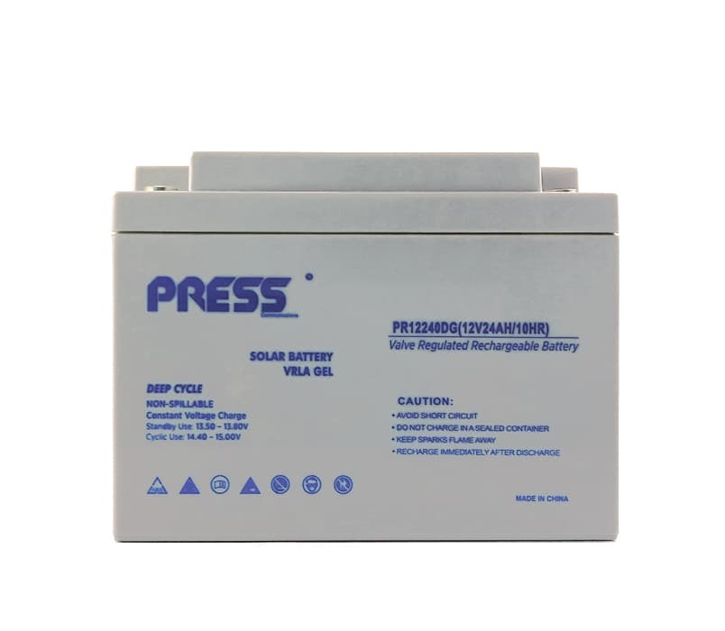 Bateria de Ciclo Profundo de 24Ah de Capacidad y 12V. Marca Press