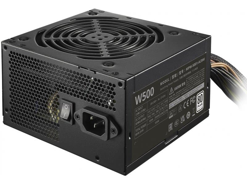 Fuente Cooler Master ELITE NEX W500 230V 80 Plus White A/WO Cable (MPW-5001-ACBW)
