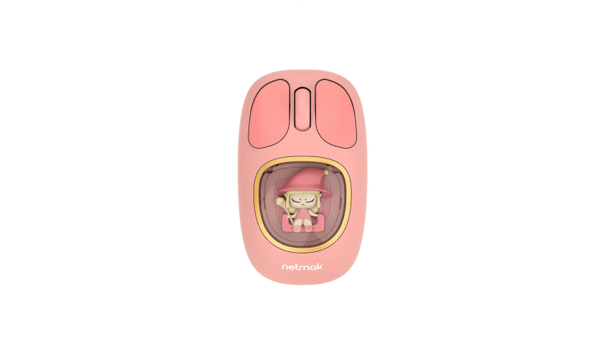Mouse Kids Inalambrico Recargble Netmak (NM-MK01-P) Rosa