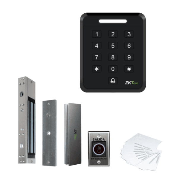 Kit IP Zkteco SA40 + Tarjeta+ Boton + Cerradura S/F (KIT-SA40E)